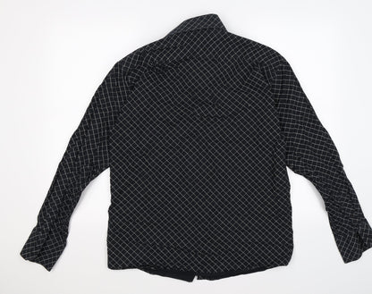 Mens UK Size M outrage Black  Button-Up Long Sleeve Casual Shirt
