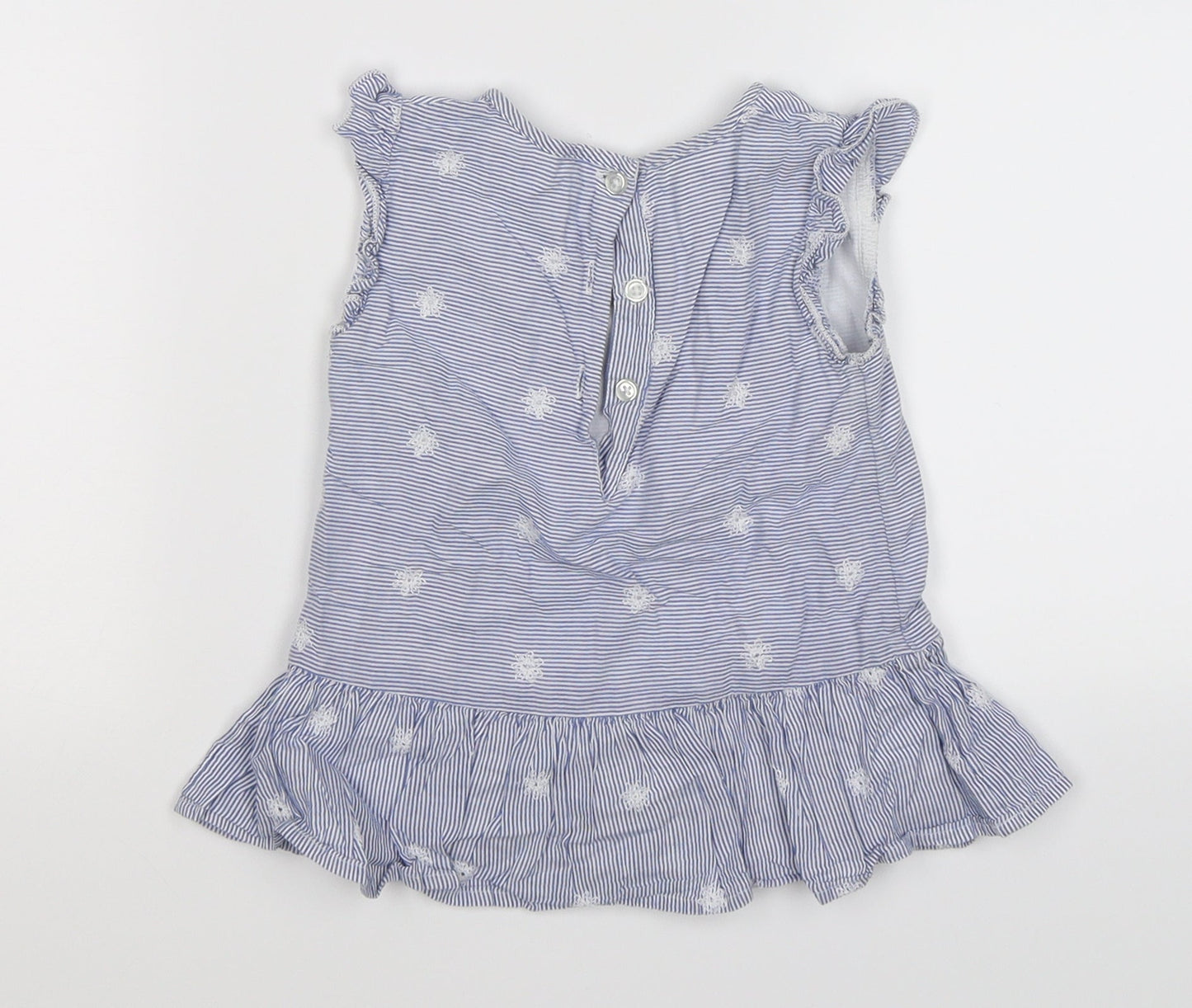 TU Girls Blue Floral  Fit & Flare  Size 12-18 Months