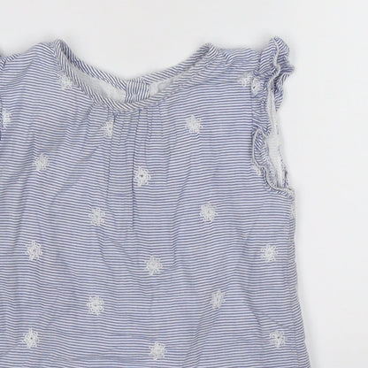 TU Girls Blue Floral  Fit & Flare  Size 12-18 Months