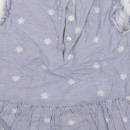 TU Girls Blue Floral  Fit & Flare  Size 12-18 Months