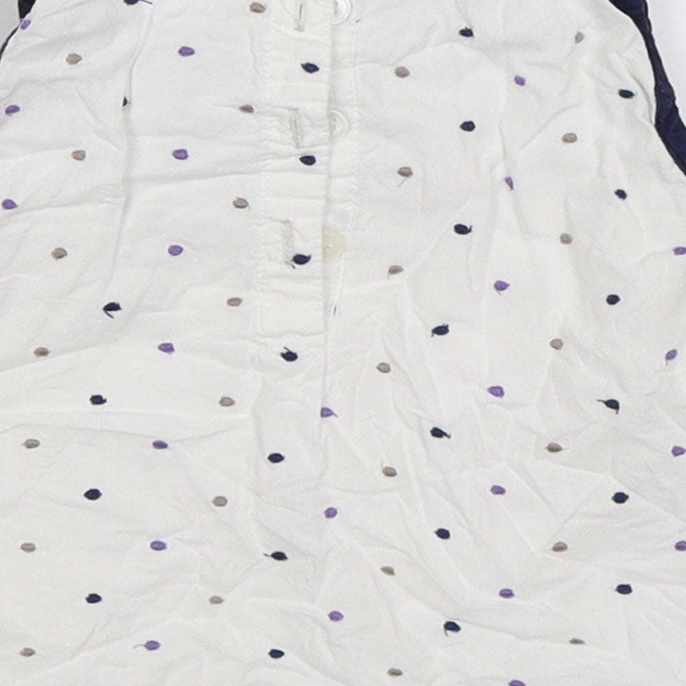TU Girls White Polka Dot  Tunic T-Shirt Size 2-3 Years