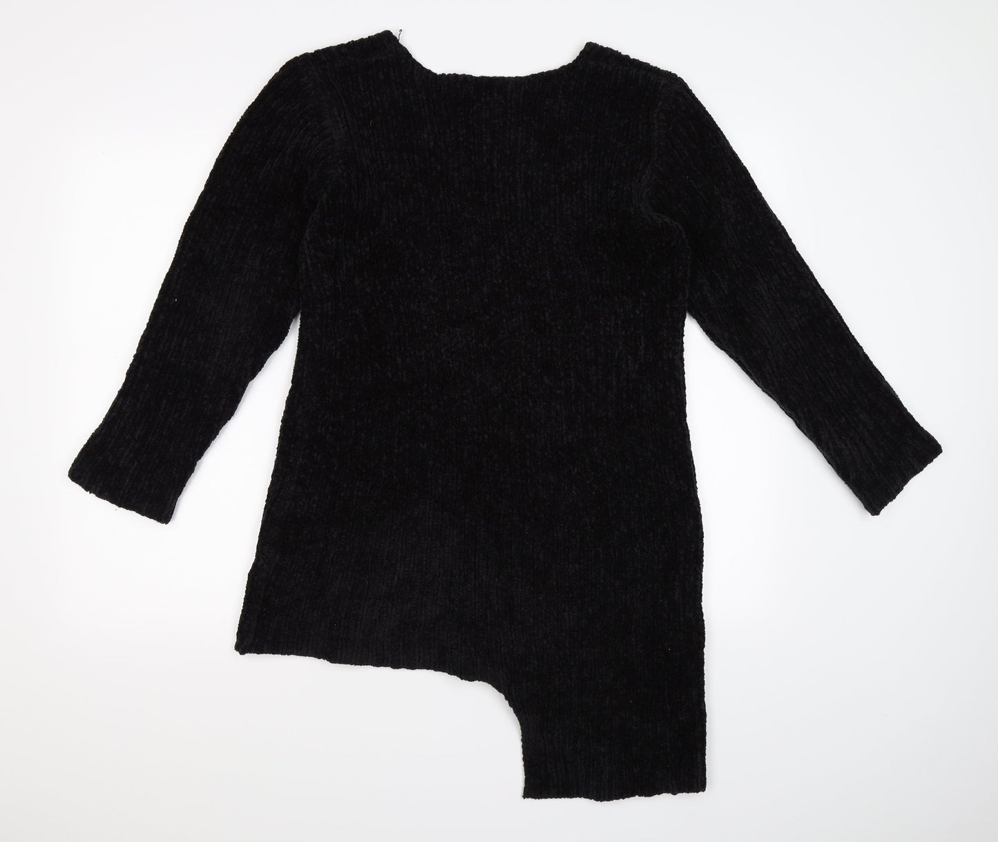 SLY Womens Black Striped Knit Jumper Dress  One Size  - Asymmetric