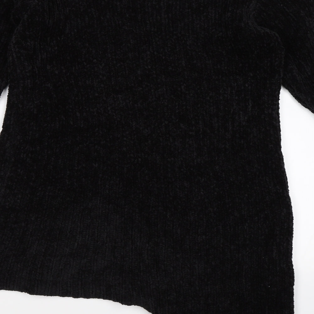 SLY Womens Black Striped Knit Jumper Dress  One Size  - Asymmetric