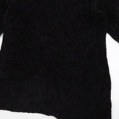 SLY Womens Black Striped Knit Jumper Dress  One Size  - Asymmetric