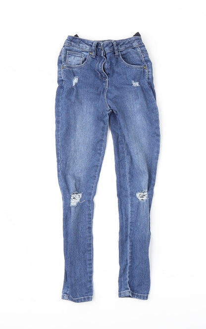 Matalan Girls Blue  Denim Skinny Jeans Size 9 Years