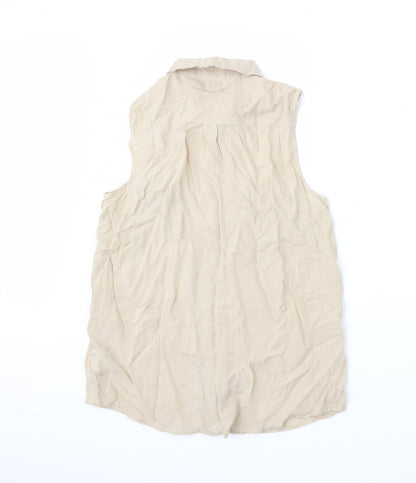 Gap Womens Beige   Basic Button-Up Size M