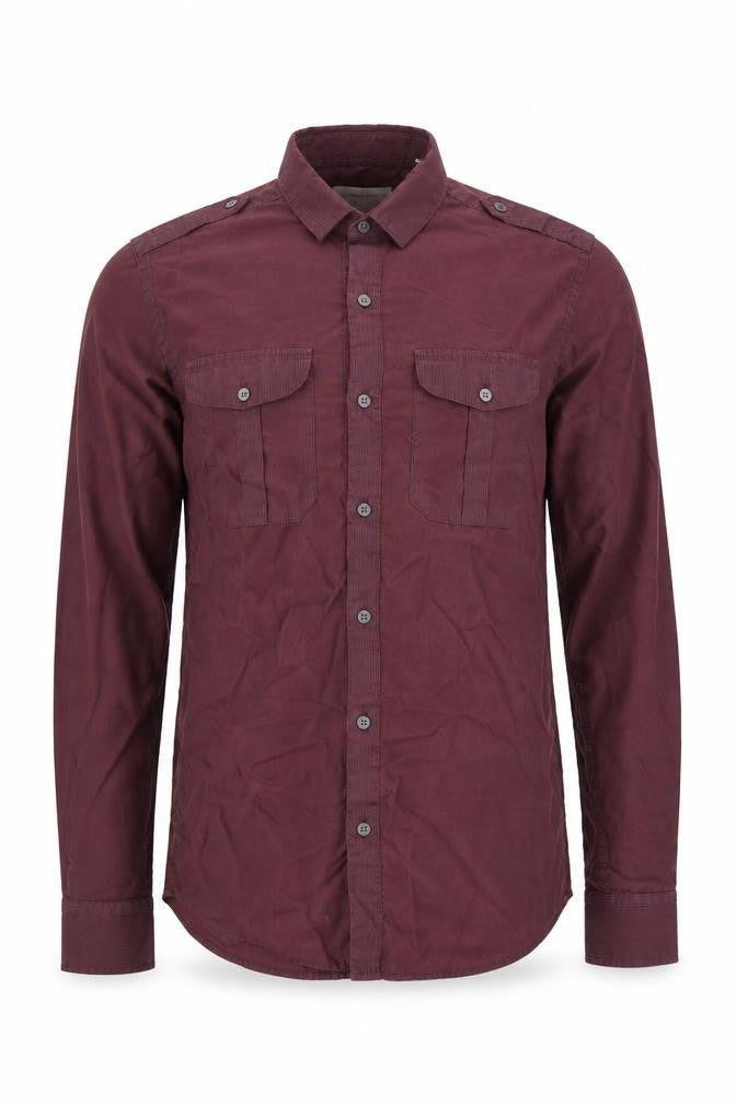Mens UK Size S River Island Purple  Button-Up Long Sleeve Casual Shirt