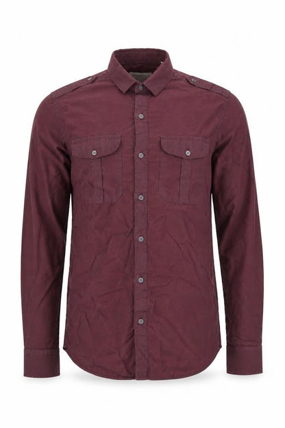 Mens UK Size S River Island Purple  Button-Up Long Sleeve Casual Shirt