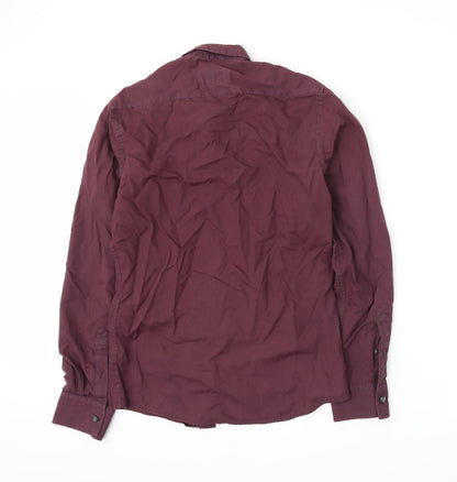 Mens UK Size S River Island Purple  Button-Up Long Sleeve Casual Shirt