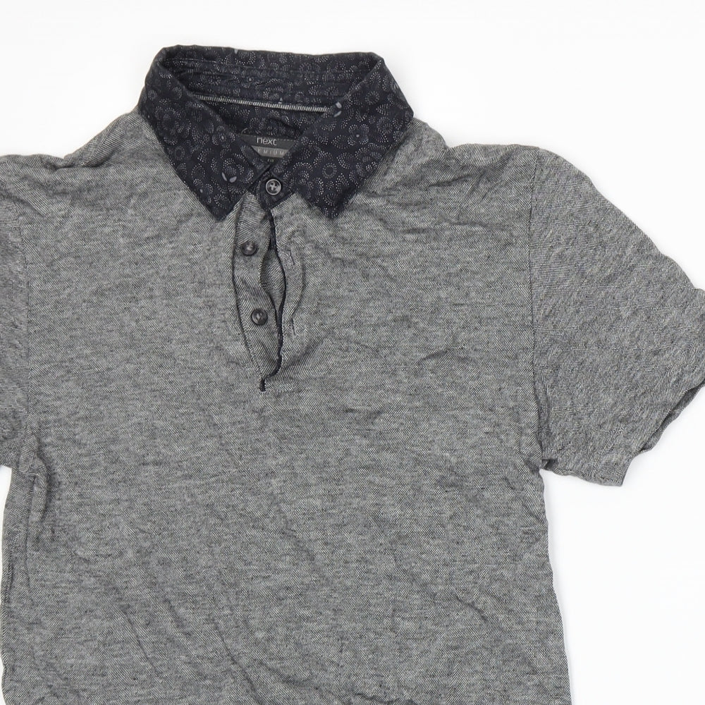 NEXT Mens Grey    Polo Size XS