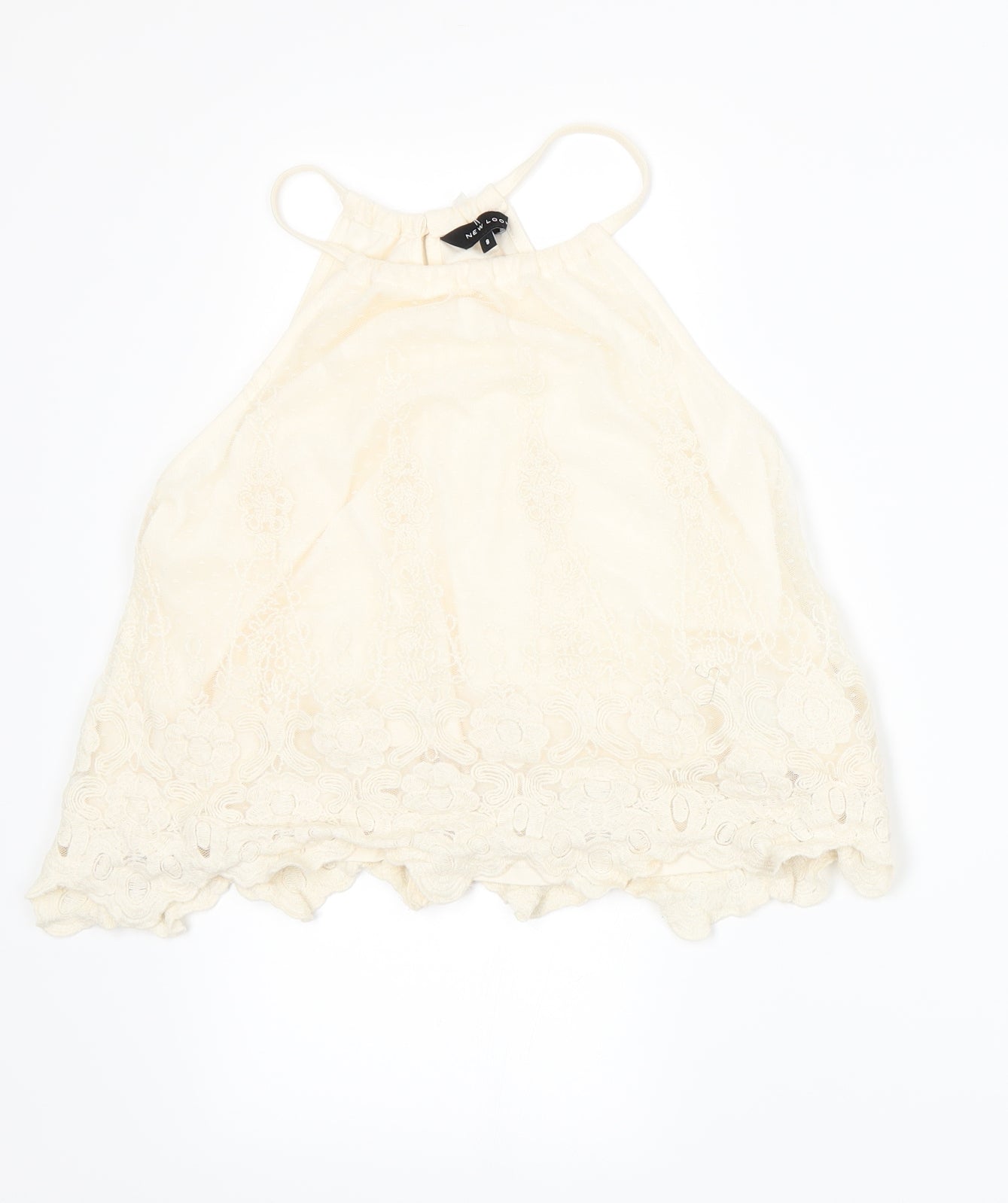 Womens UK Size 8 New Look Beige Camisole Tank