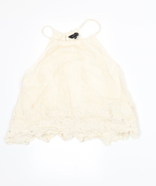 Womens UK Size 8 New Look Beige Camisole Tank