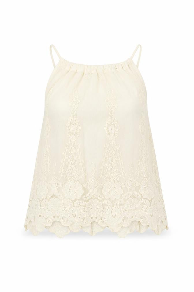 Womens UK Size 8 New Look Beige Camisole Tank