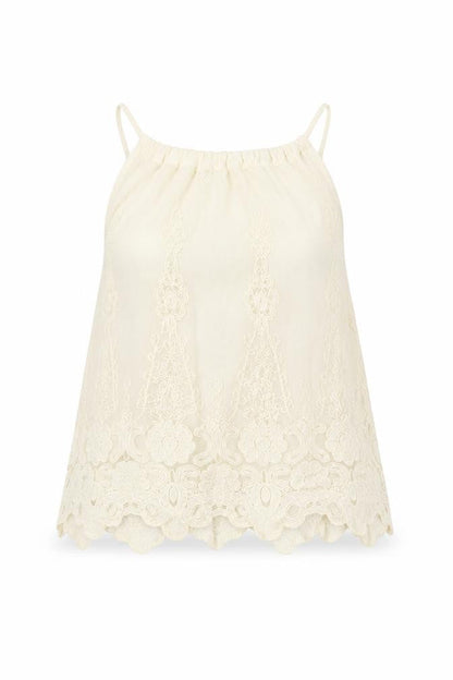 Womens UK Size 8 New Look Beige Camisole Tank