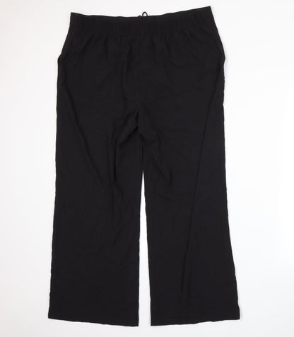 Papaya Womens Black   Trousers  Size 18 L28 in