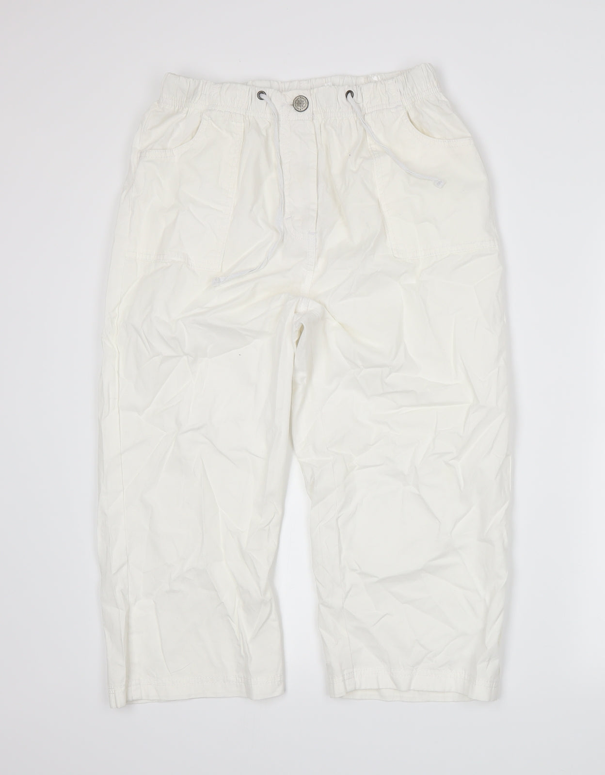 Womens UK Size 14 Anthology Regular Fit  White Trousers