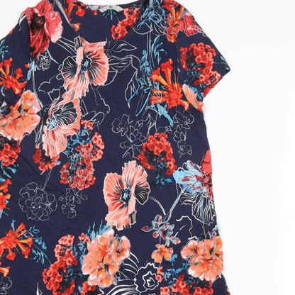 TU Womens Blue Floral  A-Line  Size 12