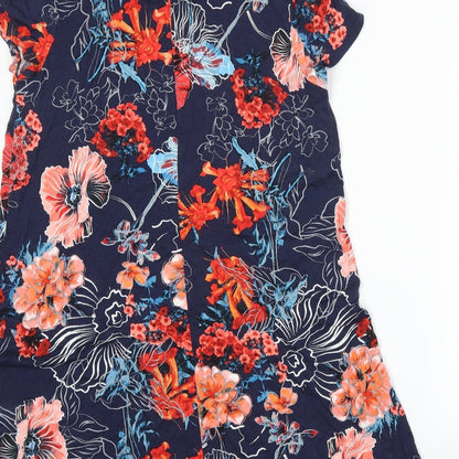 TU Womens Blue Floral  A-Line  Size 12