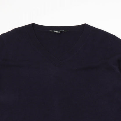 Close-up detail of Bonmarché women’s blue knit jumper, size XL