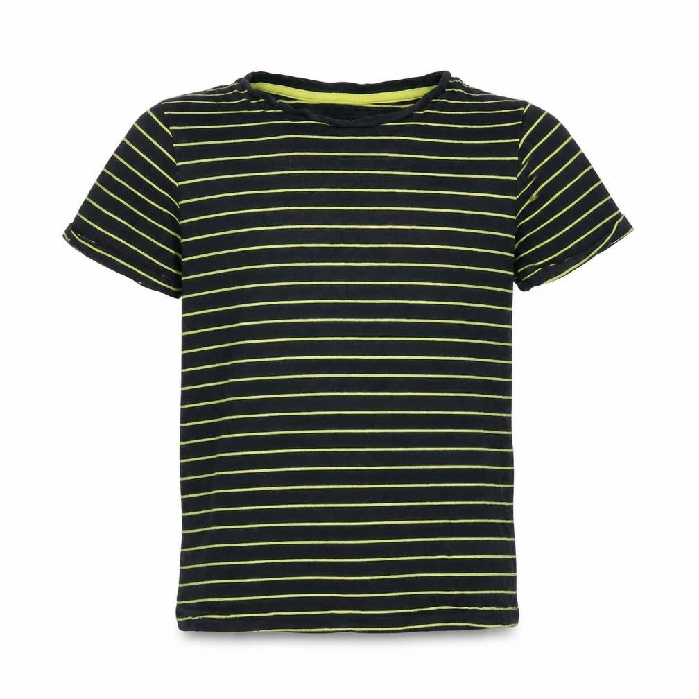 Tu Boys Blue Striped Jersey Basic T-Shirt Size 9 Years