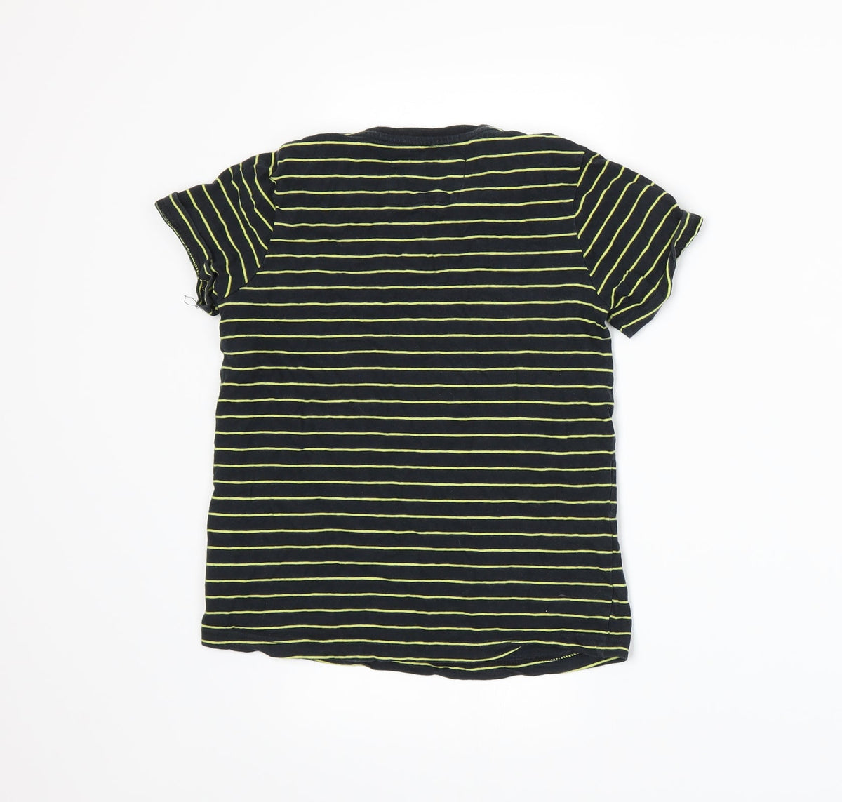 Tu Boys Blue Striped Jersey Basic T-Shirt Size 9 Years
