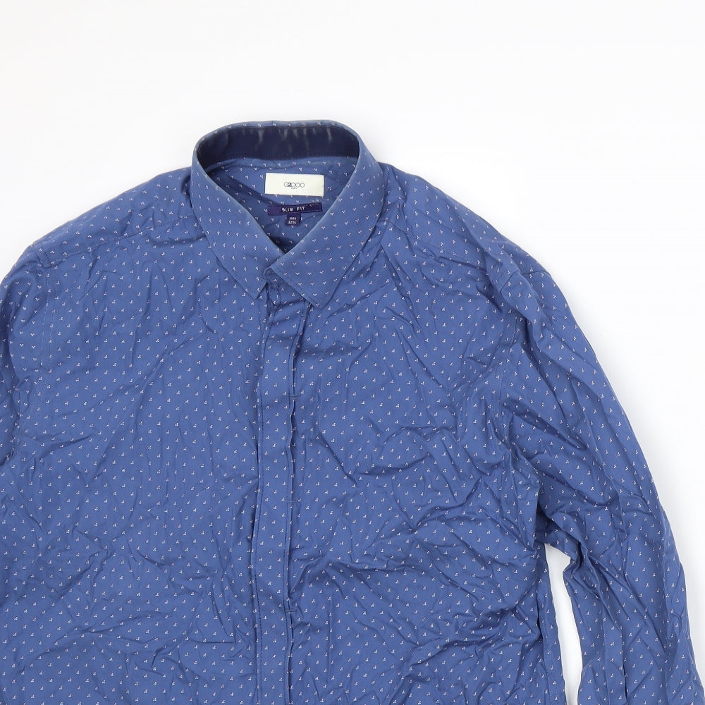 Mens UK Collar Size 15.5 G2000 Smart Blue  Dress Shirt