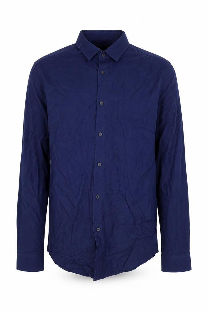 Mens UK Size S Seed Blue  Button-Up Long Sleeve Casual Shirt
