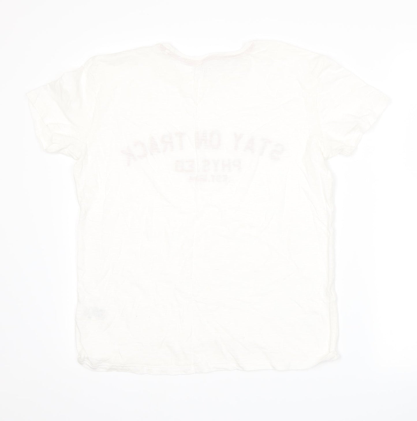 Womens UK Size 12 Marks and Spencer White Basic T-Shirt