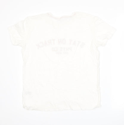 Womens UK Size 12 Marks and Spencer White Basic T-Shirt