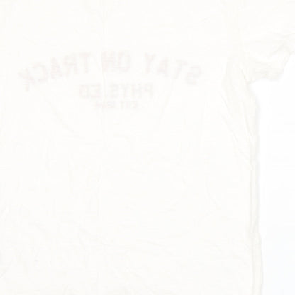 Womens UK Size 12 Marks and Spencer White Basic T-Shirt
