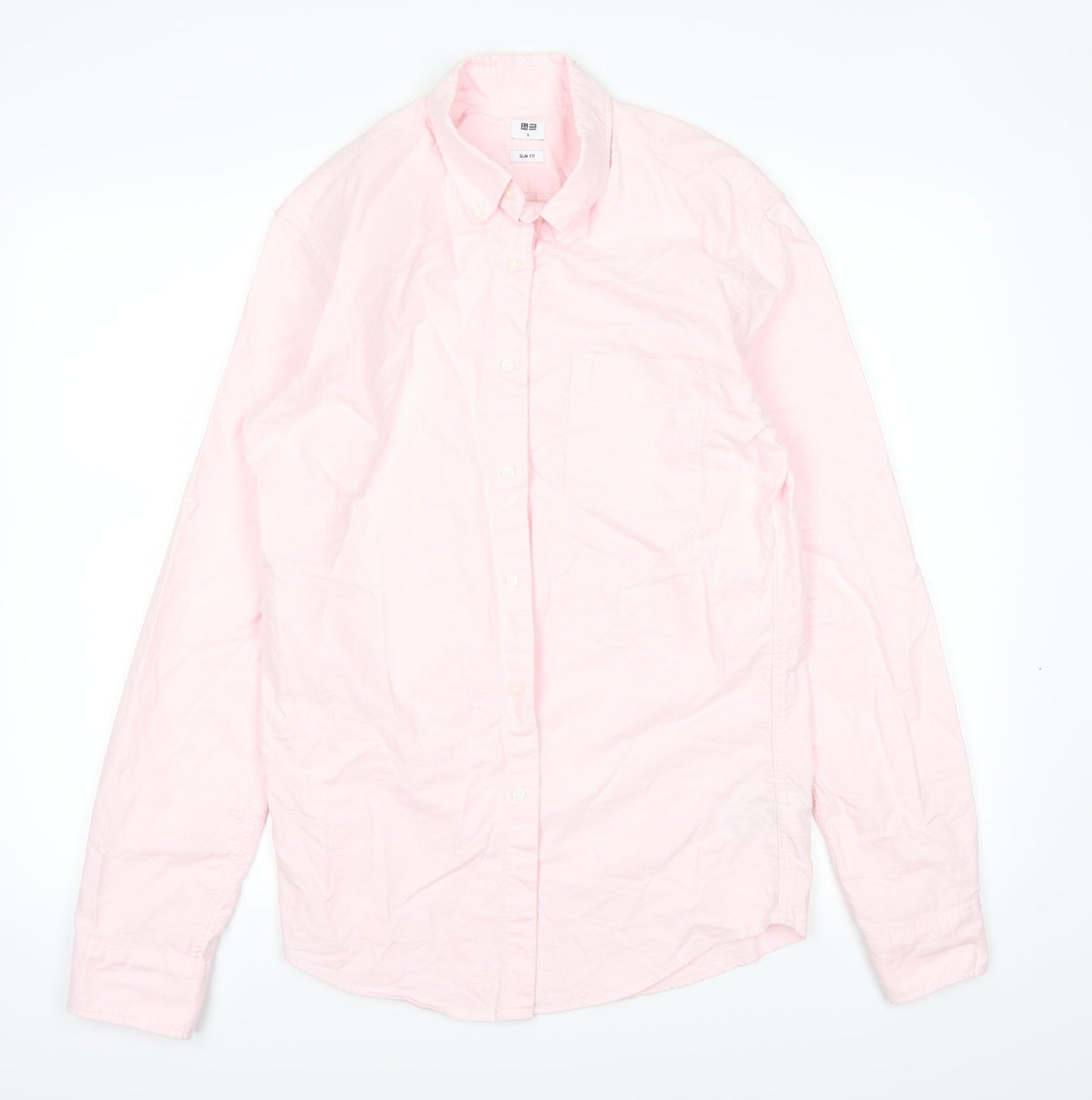 uni Mens Pink    Dress Shirt Size S