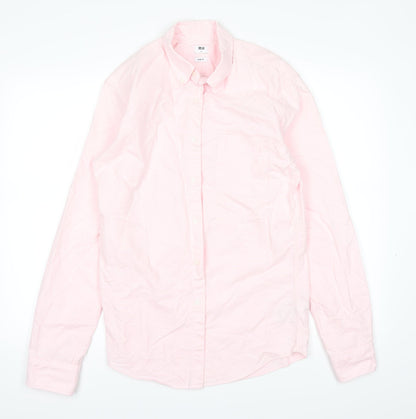 uni Mens Pink    Dress Shirt Size S