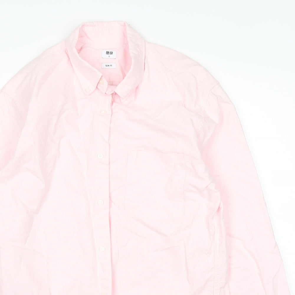 uni Mens Pink    Dress Shirt Size S