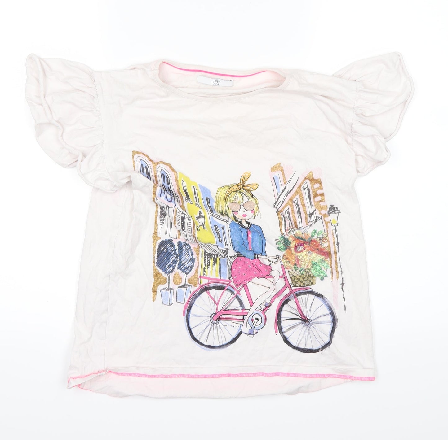 Marks and Spencer Girls White   Basic T-Shirt Size 12-13 Years