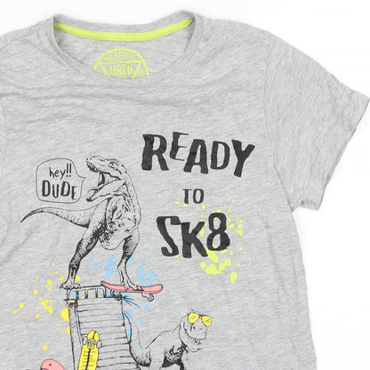 Preworn Boys Grey   Basic T-Shirt Size 10 Years