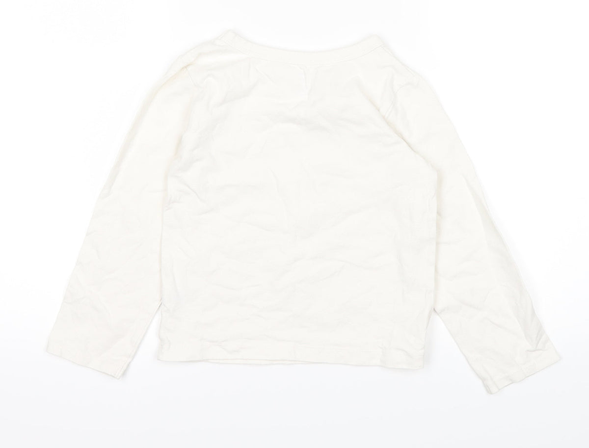 Carter's Girls White   Basic T-Shirt Size 6 Years