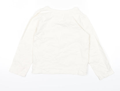 Carter's Girls White   Basic T-Shirt Size 6 Years