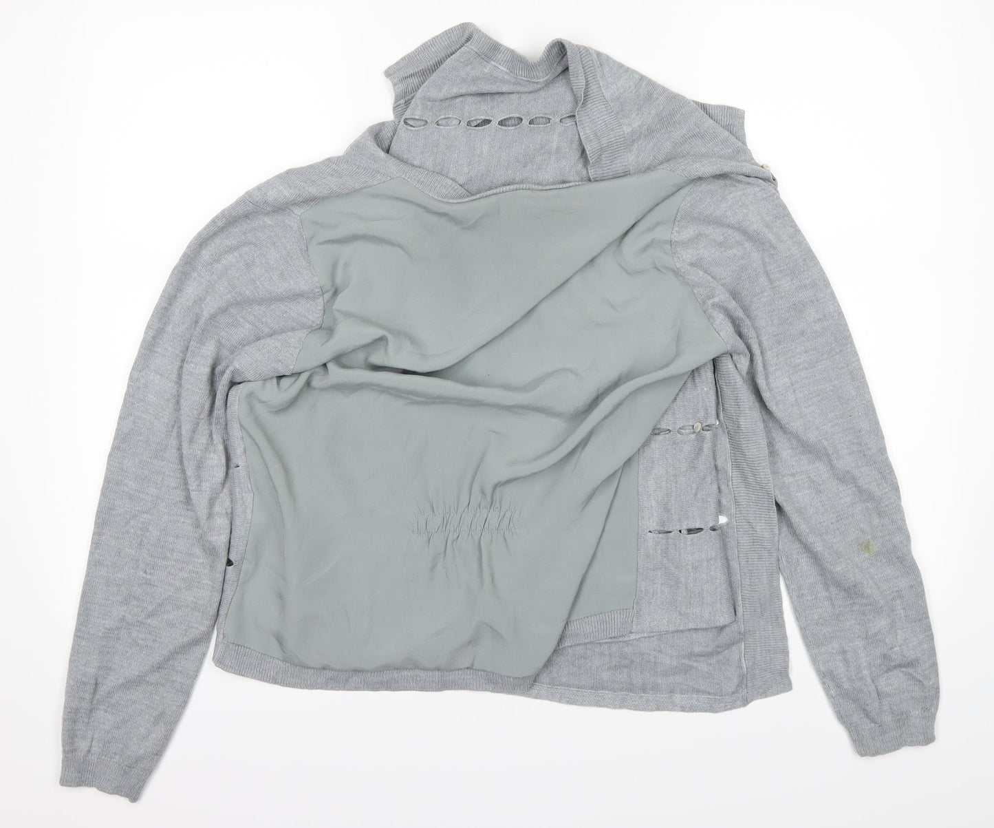 Per Una Womens Grey   Cardigan Jumper Size 14