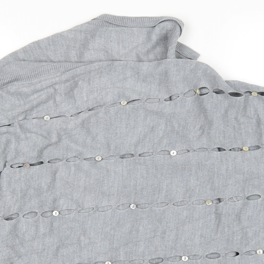 Per Una Womens Grey   Cardigan Jumper Size 14