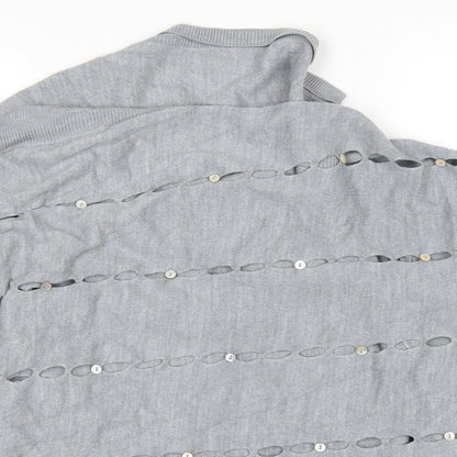 Per Una Womens Grey   Cardigan Jumper Size 14