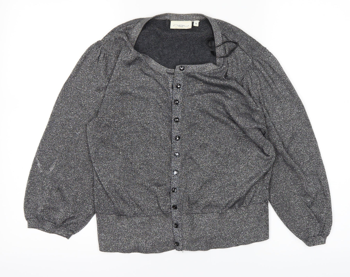 New Look Womens Grey   Cardigan Jumper Size 14