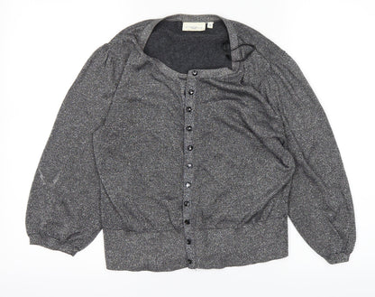 New Look Womens Grey   Cardigan Jumper Size 14