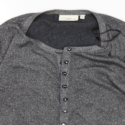 New Look Womens Grey   Cardigan Jumper Size 14