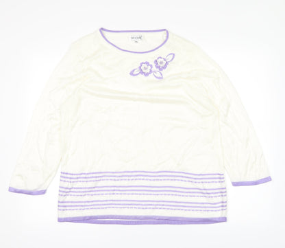 Fay Louise Womens White   Cardigan Jumper Size M