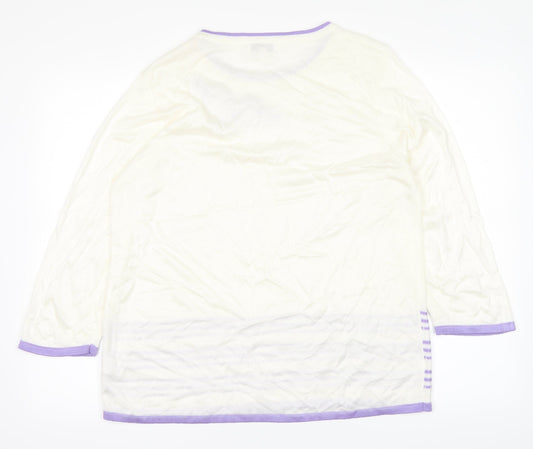 Fay Louise Womens White   Cardigan Jumper Size M
