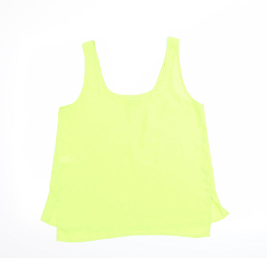 Womens UK Size 8 Topshop Green Basic Tank