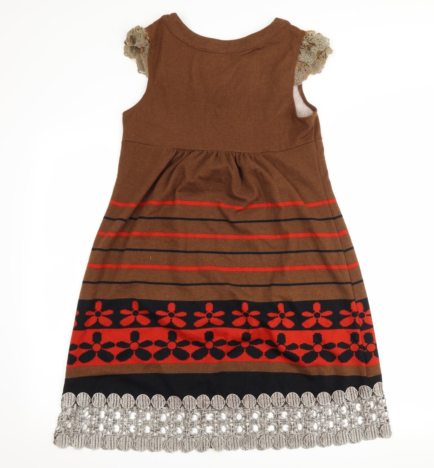 Pussycat London Womens Brown Floral  Shift  Size S