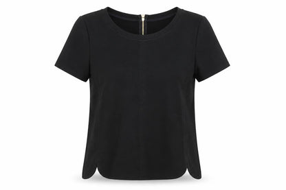 Womens UK Size 8 New Look Black Basic T-Shirt