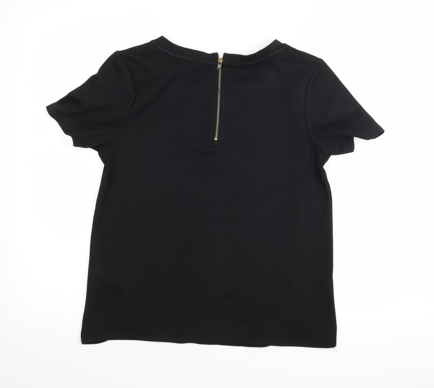 Womens UK Size 8 New Look Black Basic T-Shirt