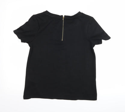 Womens UK Size 8 New Look Black Basic T-Shirt